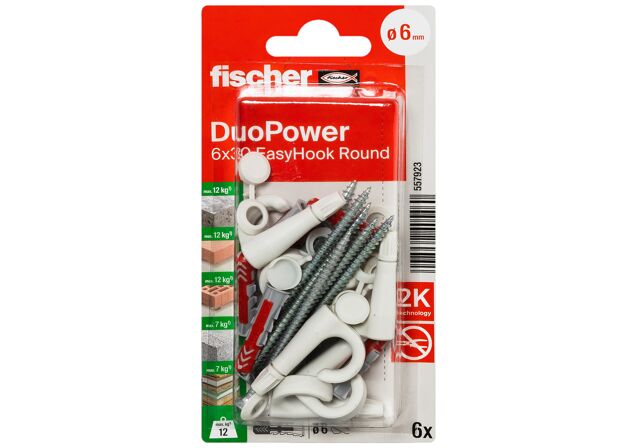 Packaging: "fischer EasyHook rond DuoPower 6x30"