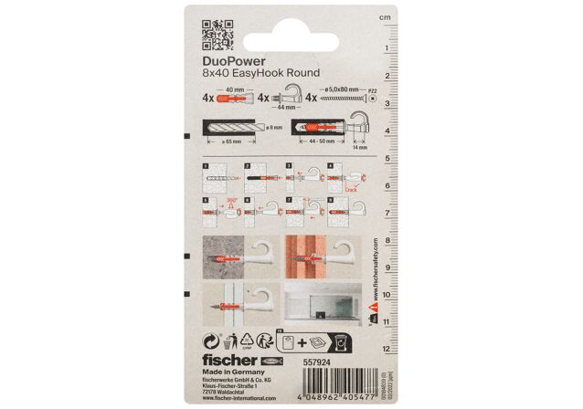 Packaging: "Blister EasyHook hembrilla Abierta DuoPower 8x40"