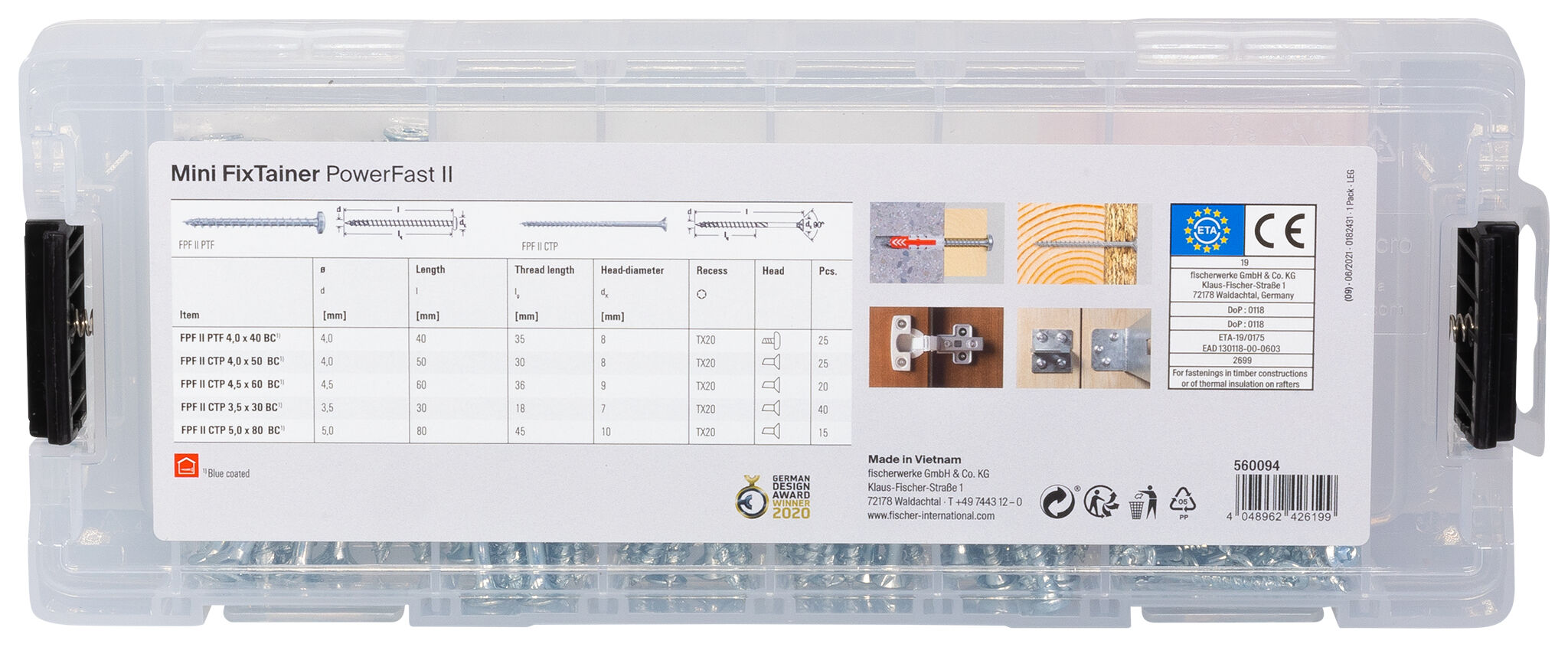 Produktbild: "fischer Mini FixTainer PowerFast II - BC"