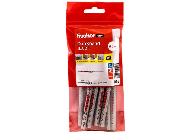 Packaging: "fischer Frame fixing DuoXpand 8 x 80 T zinc-plated steel"