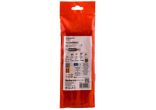 Packaging: "fischer DuoXpand 8x120 T Στήριγμα πλαισίων ηλεκτρογαλβανισμένο"