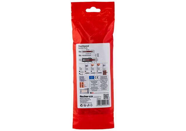 Packaging: "Buchas longas DuoXpand 8x100 FUS B"