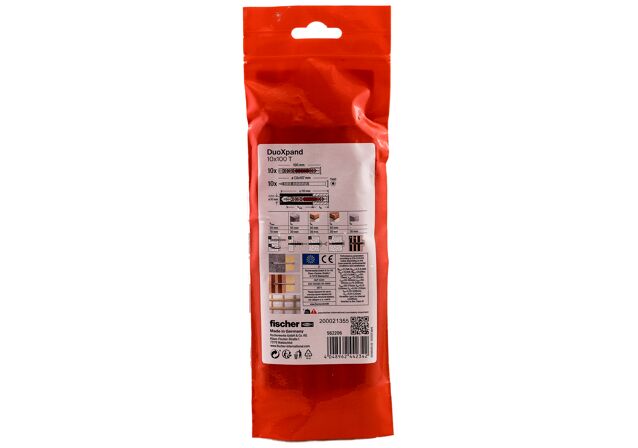 Packaging: "fischer Frame fixing DuoXpand 10 x 100 T zinc-plated steel"