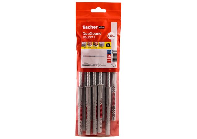 Packaging: "fischer Frame fixing DuoXpand 10 x 100 T zinc-plated steel"