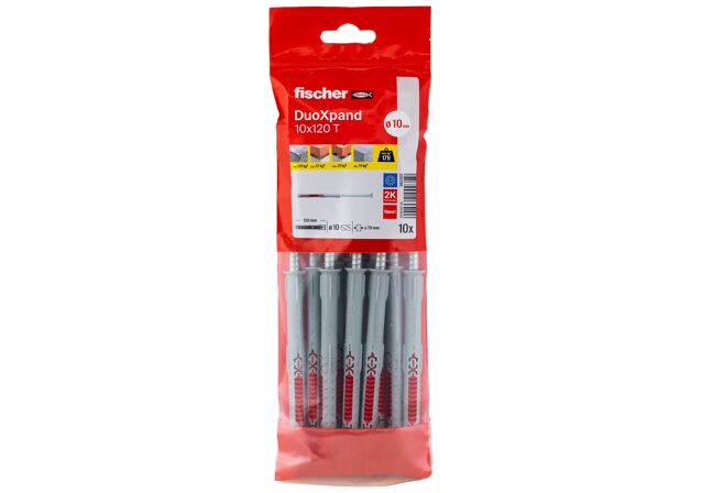 Packaging: "fischer Frame fixing DuoXpand 10 x 120 T zinc-plated steel"