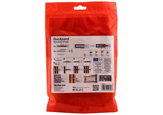 Packaging: "Buchas longas DuoXpand 10x100 FUS B"