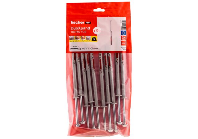 Packaging: "Buchas longas DuoXpand 10x160 FUS B"