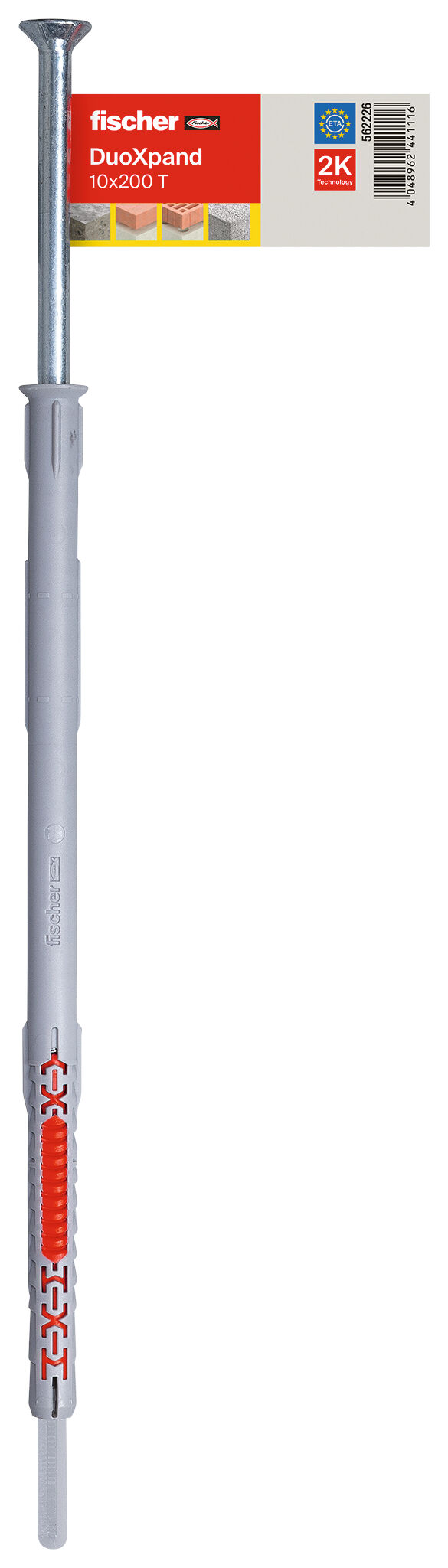 Produktbild: "fischer Langschaftdübel DuoXpand 10 x 200 T Senkkopfschraube"