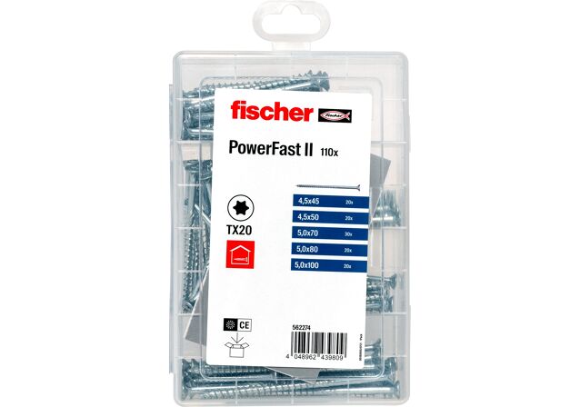 Produktbild: "fischer Meisterbox PowerFast II SK TG TX (110 Teile)"