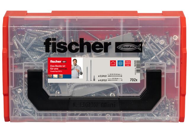 Packaging: "fischer FixTainer PowerFast II TX"