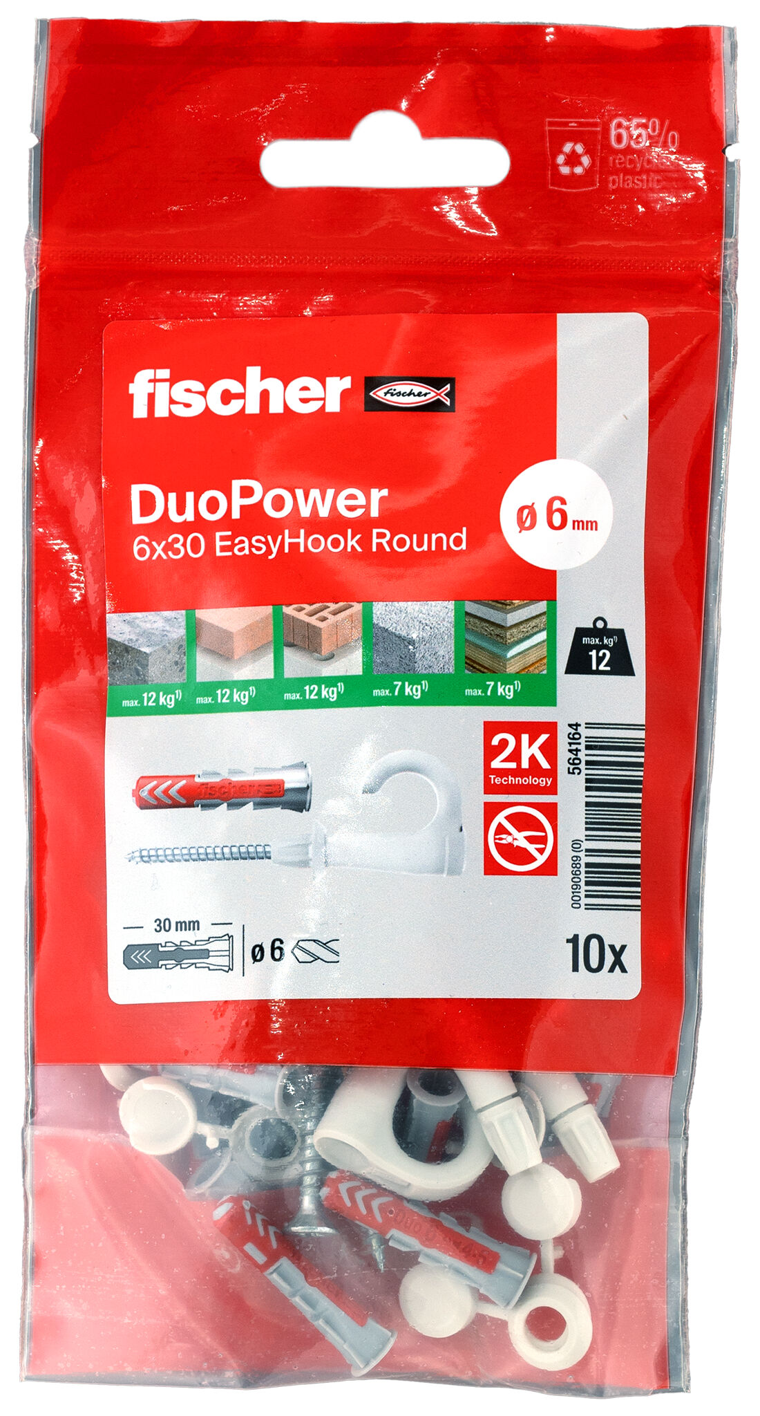 Packaging: "fischer EasyHook Round DuoPower 6x30 PB NV"