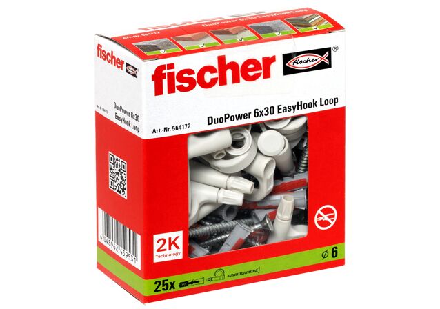 Packaging: "fischer EasyHook Loop DuoPower 6 x 30"