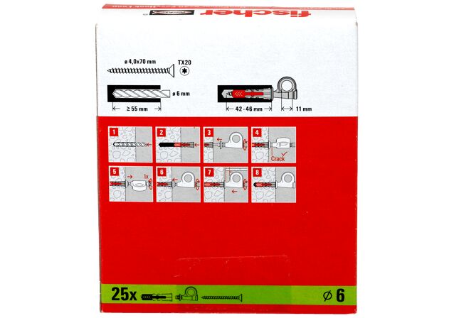 Packaging: "fischer EasyHook Loop DuoPower 6 x 30"