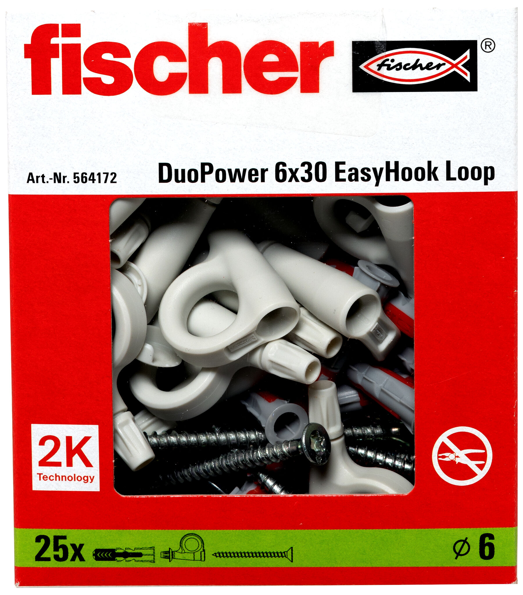 Verpackung: "fischer EasyHook Loop DuoPower 6 x 30"