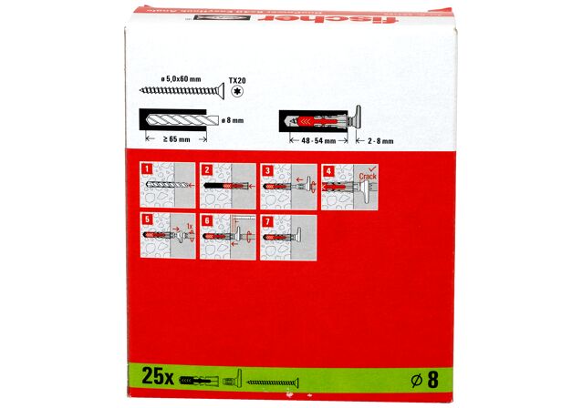 Packaging: "fischer EasyHook Loop DuoPower 8 x 40"