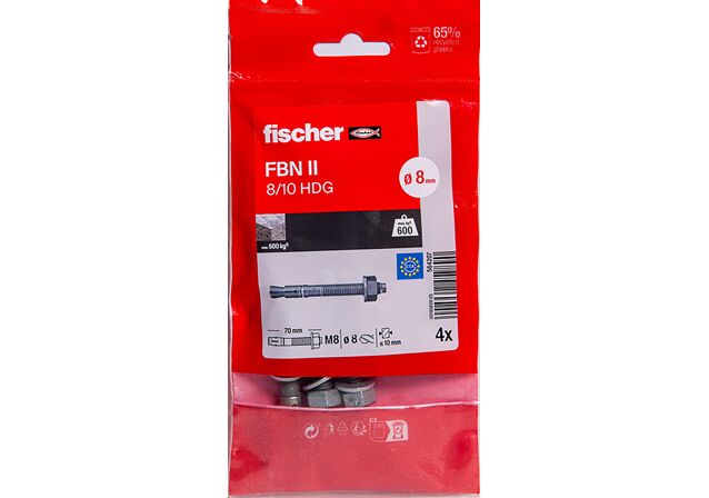 Packaging: "Goujon d'ancrage FBN II 8/10 galvanisé à chaud"