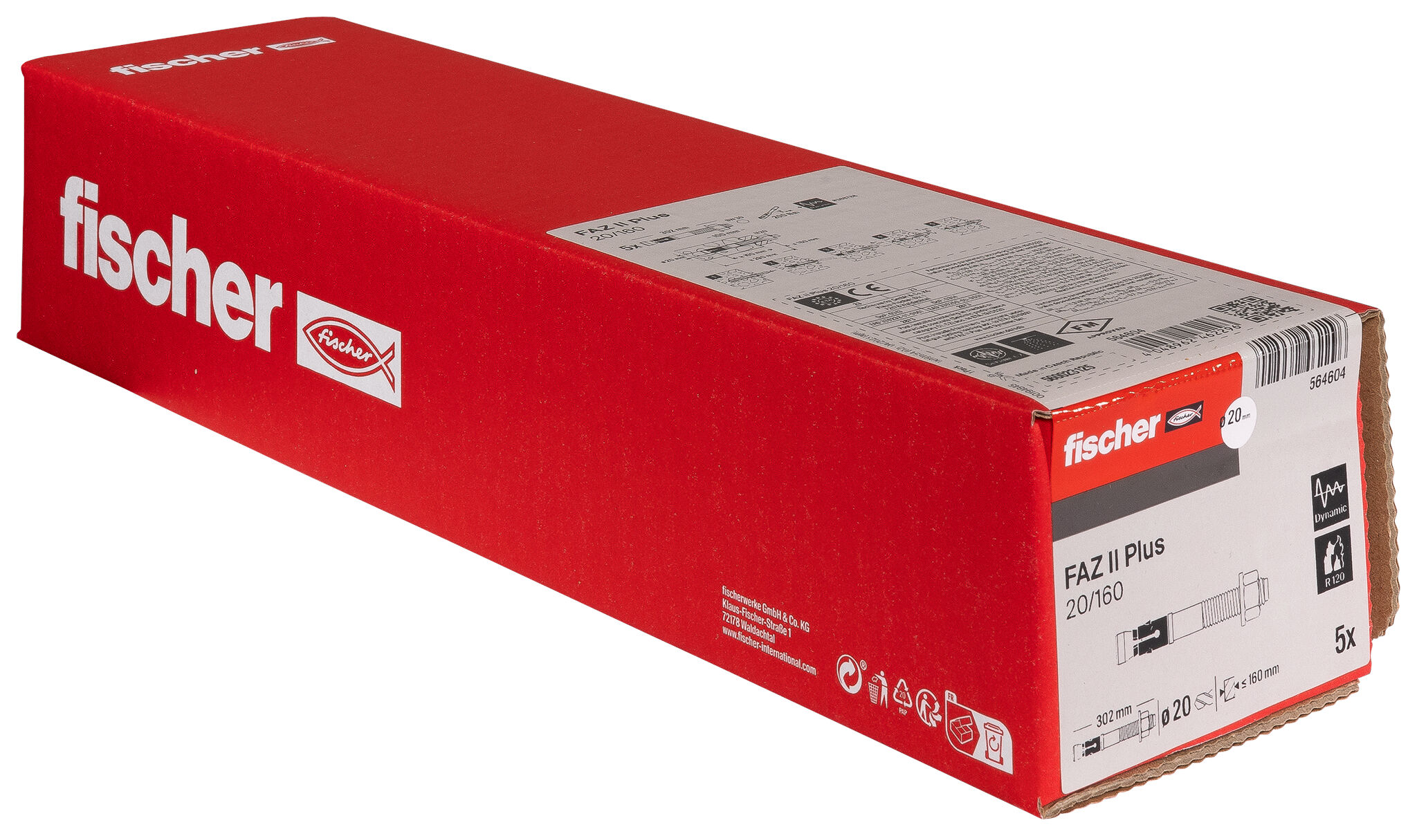 Verpackung: "fischer Bolzenanker FAZ II Plus 20/160 gvz galvanisch verzinkt"
