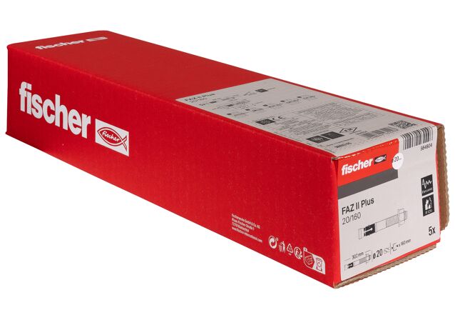 Packaging: "fischer Doorsteekanker FAZ II Plus 20/160 EV elektrolytisch verzinkt staal"