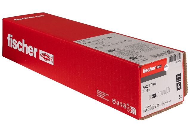Packaging: "fischer Doorsteekanker FAZ II Plus 24/60 EV elektrolytisch verzinkt staal"