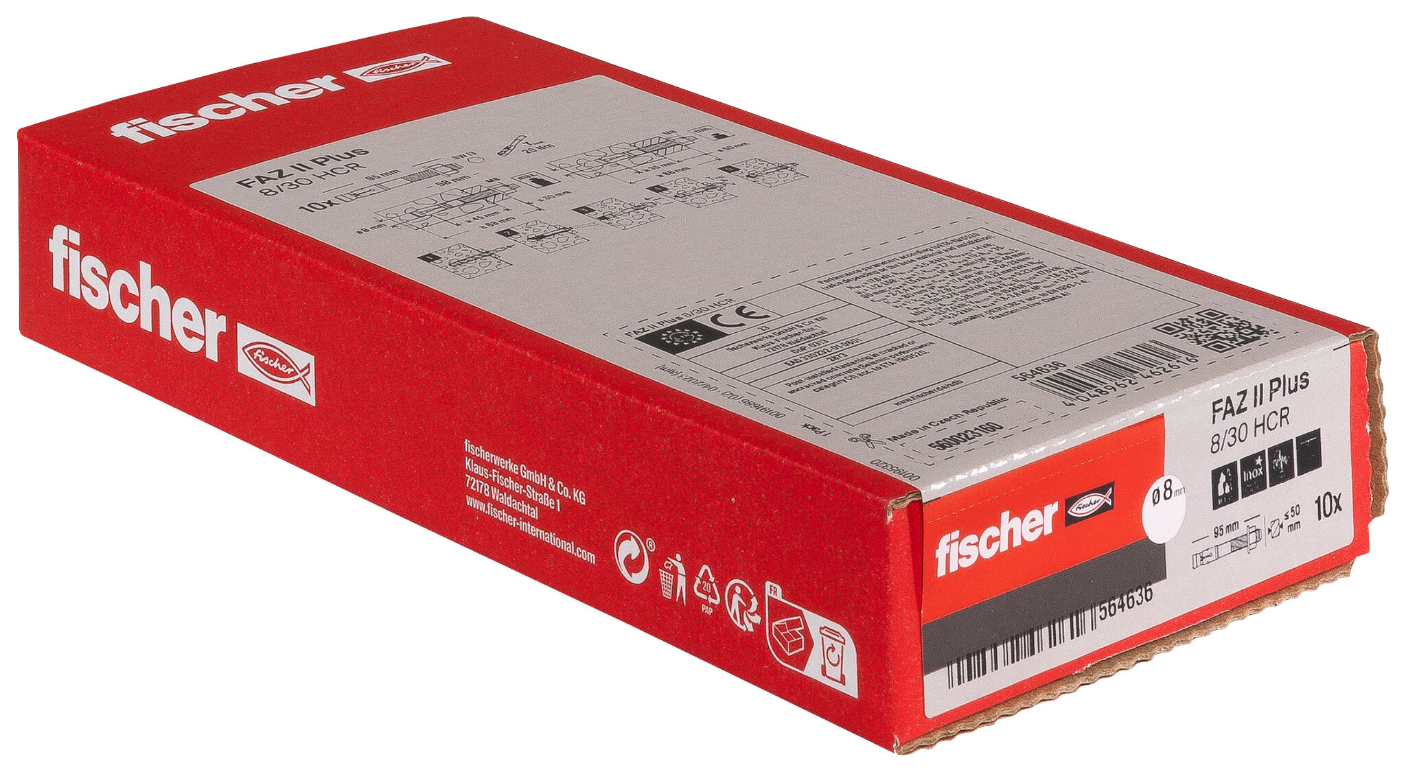 Packaging: "fischer bolt anchor FAZ II Plus 8/30 HCR highly corrosion-resistant steel"