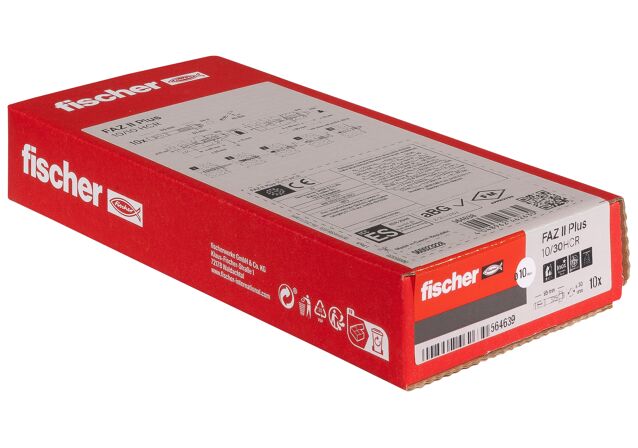 Verpackung: "fischer Bolzenanker FAZ II Plus 10/30 HCR, hochkorrosionsbeständiger Stahl"