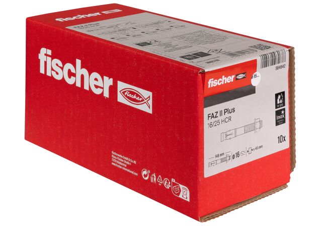 Confezione: "FAZ II Plus 16/25 HCR Ancorante in acciaio alta resistenza alla corrosione"