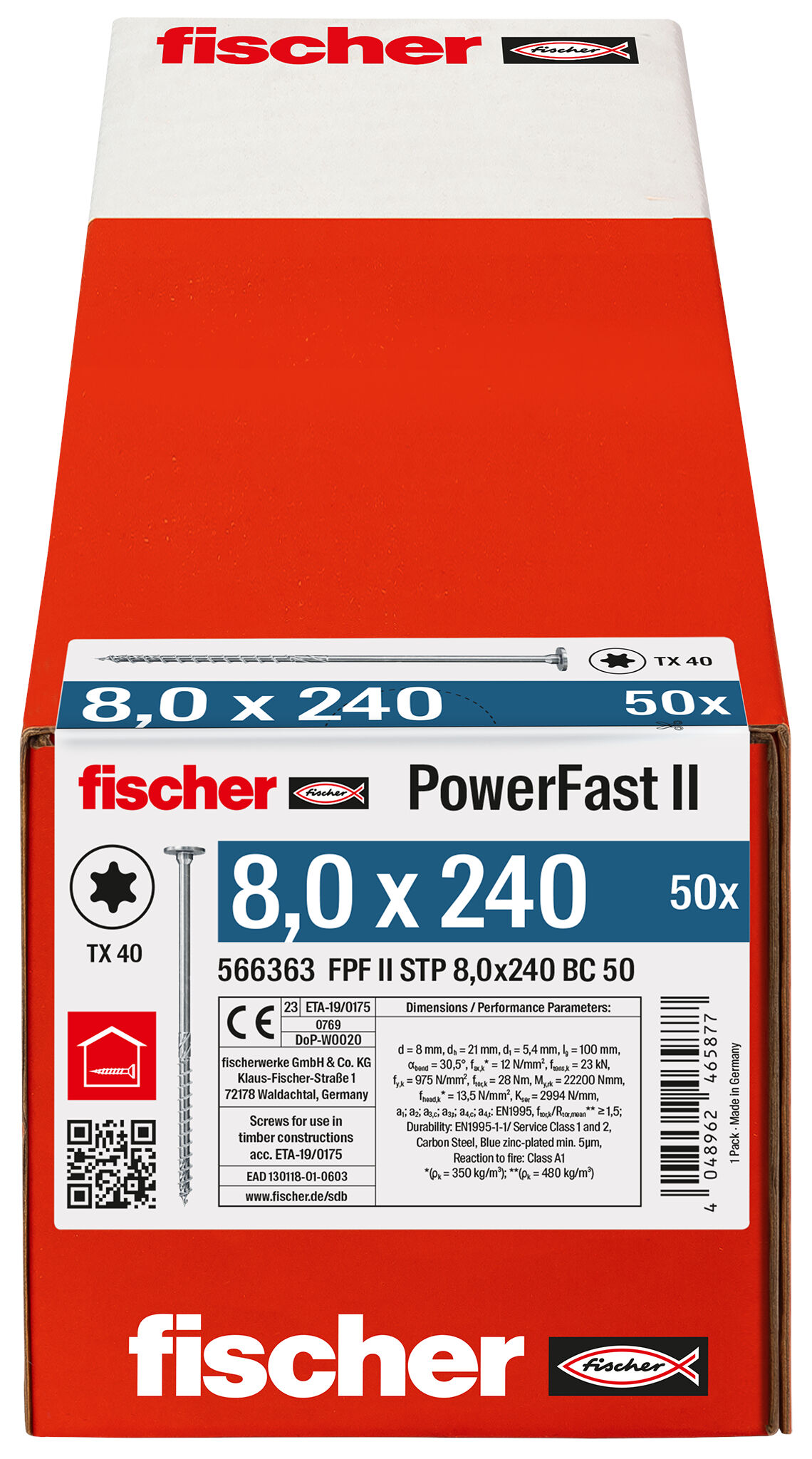 Confezione: "PowerFast FPF II STP 8,0 x 240 BC"