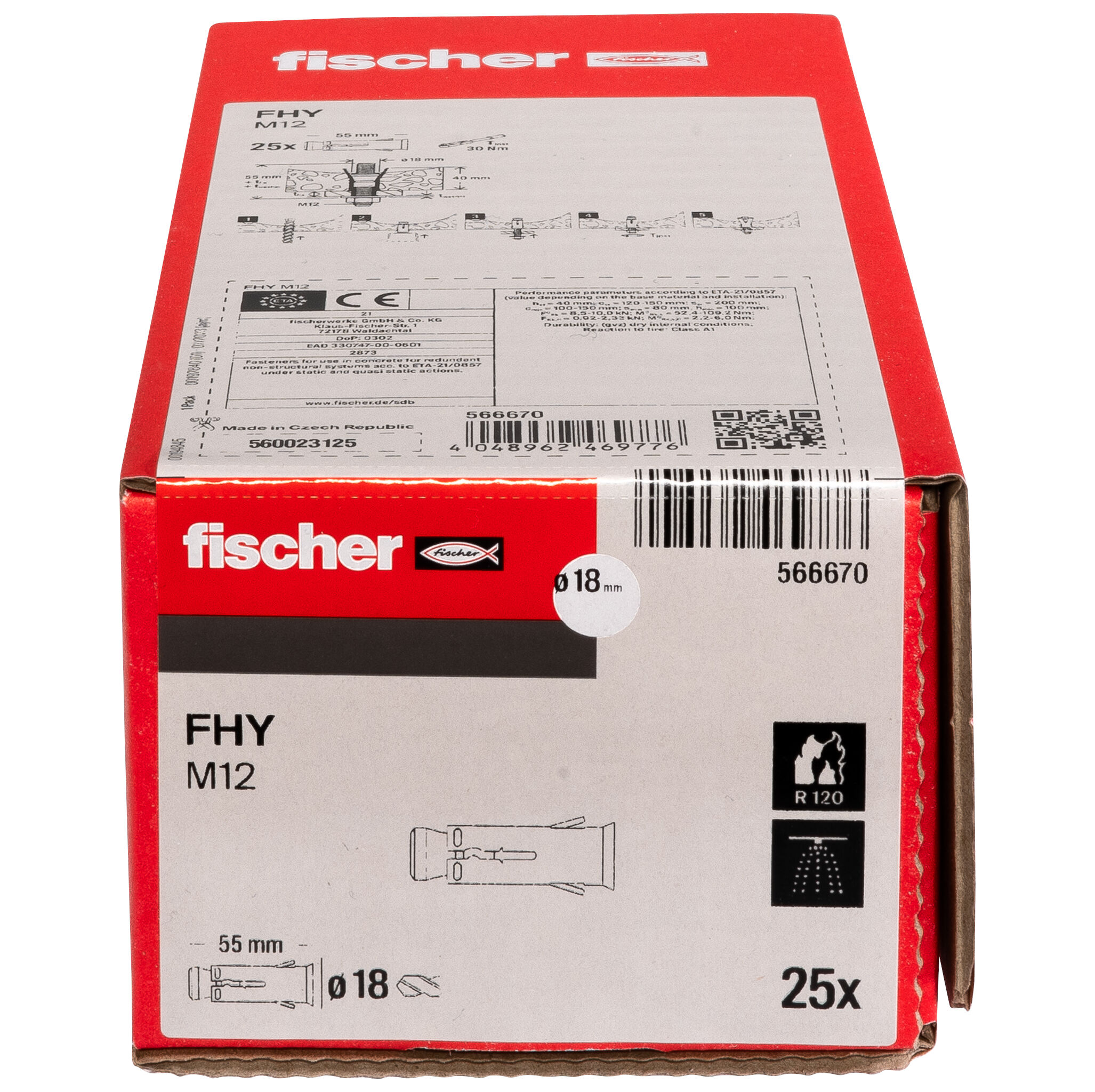 Packaging: "fischer Kotwa do płyt kanałowych FHY M12 ocynk galwaniczny"