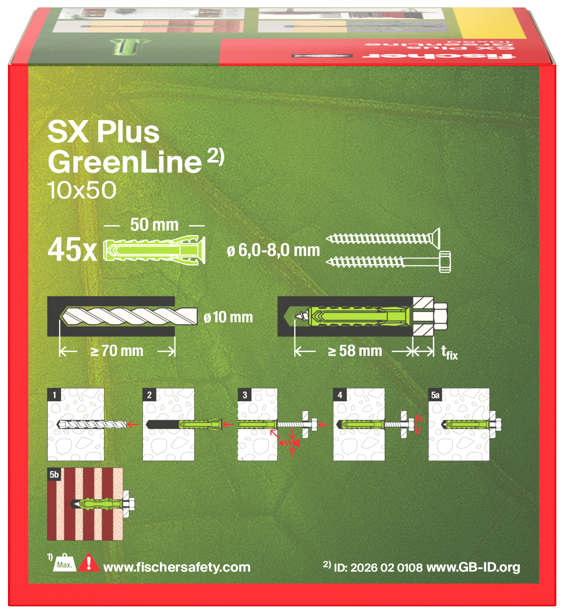 Packaging: "4방향 팽창 SX Plus Green 10 x 50"