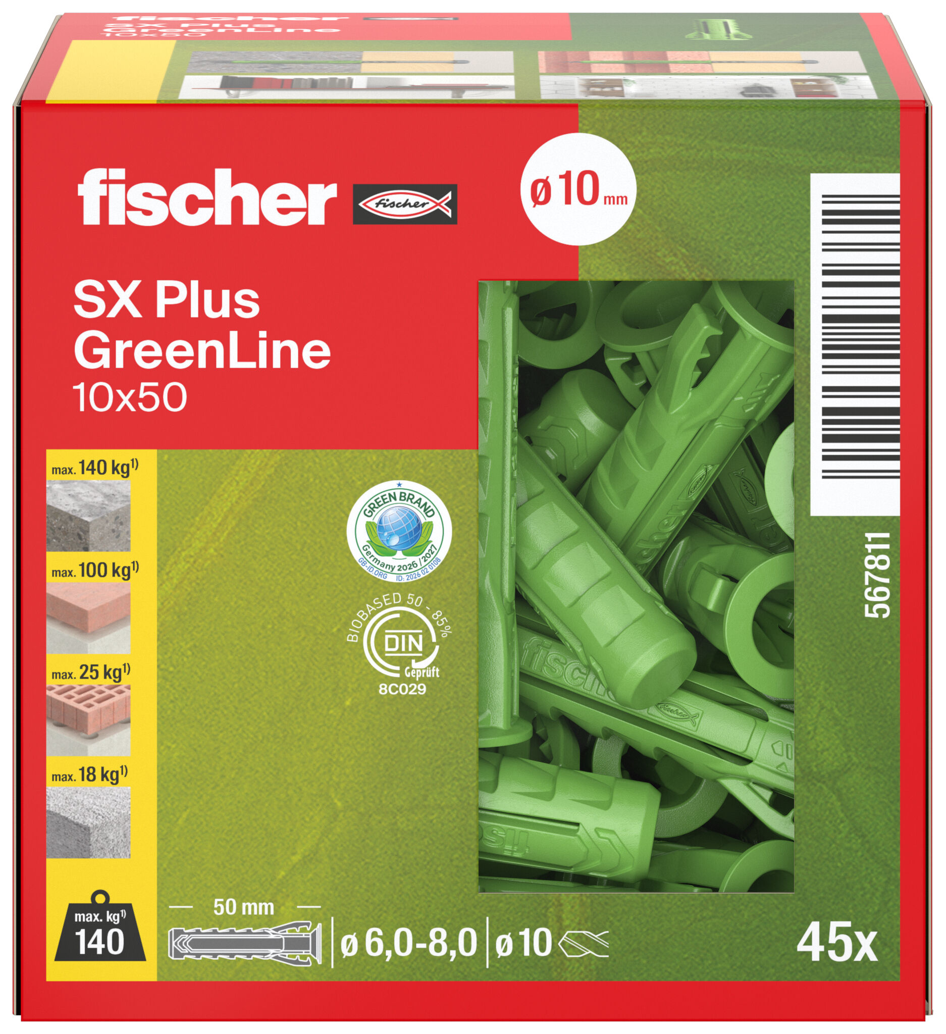 Packaging: "4방향 팽창 SX Plus Green 10 x 50"