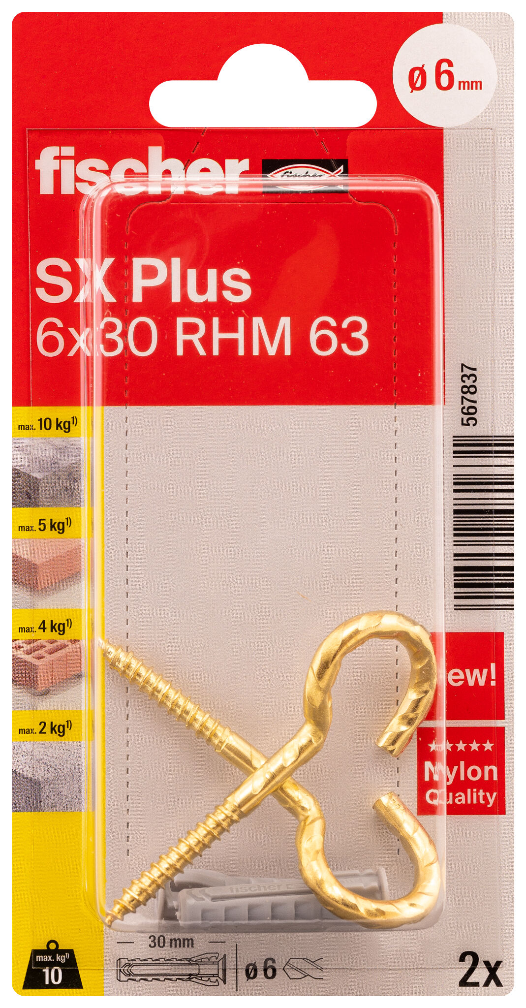 Packaging: "Taco SX PLUS 6x30 RHM 63 uds NV (sustituye a esta referencia 90905)"