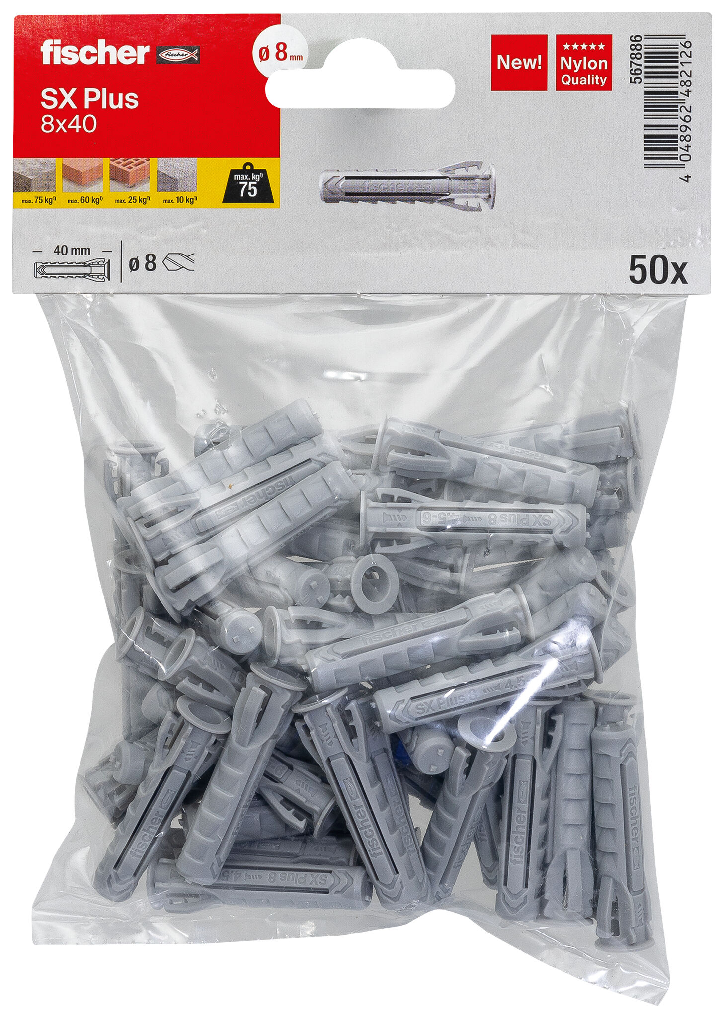 Packaging: "Chevilles à expansion SX Plus 8 x 40"