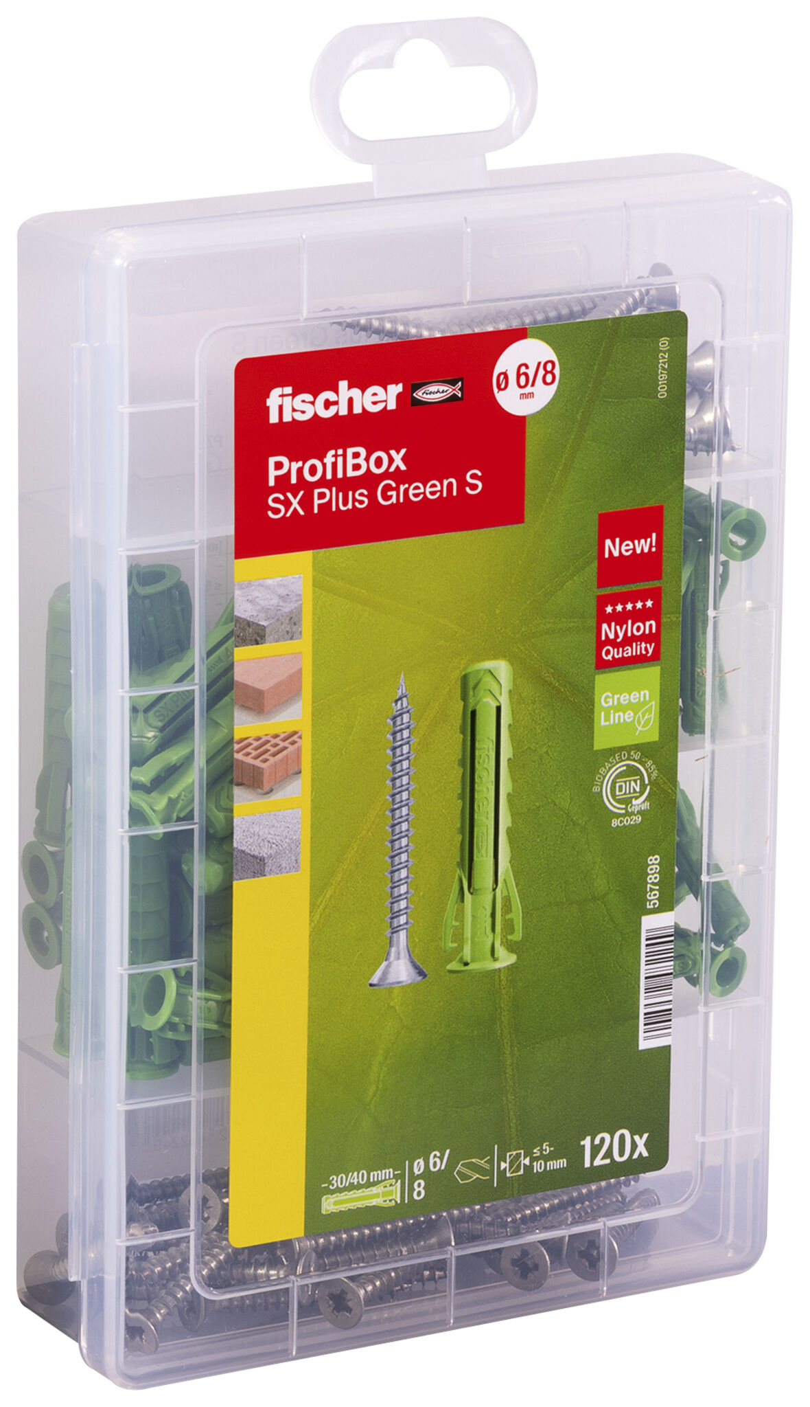 Product Picture: "fischer Profi-Box SX Plus Green + Screws A2"
