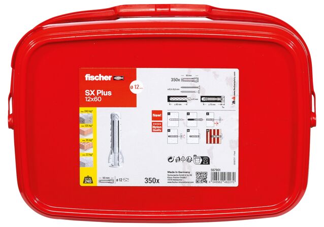 Packaging: "fischer Cheville d'expansion SX Plus 12 x 60 en seau"
