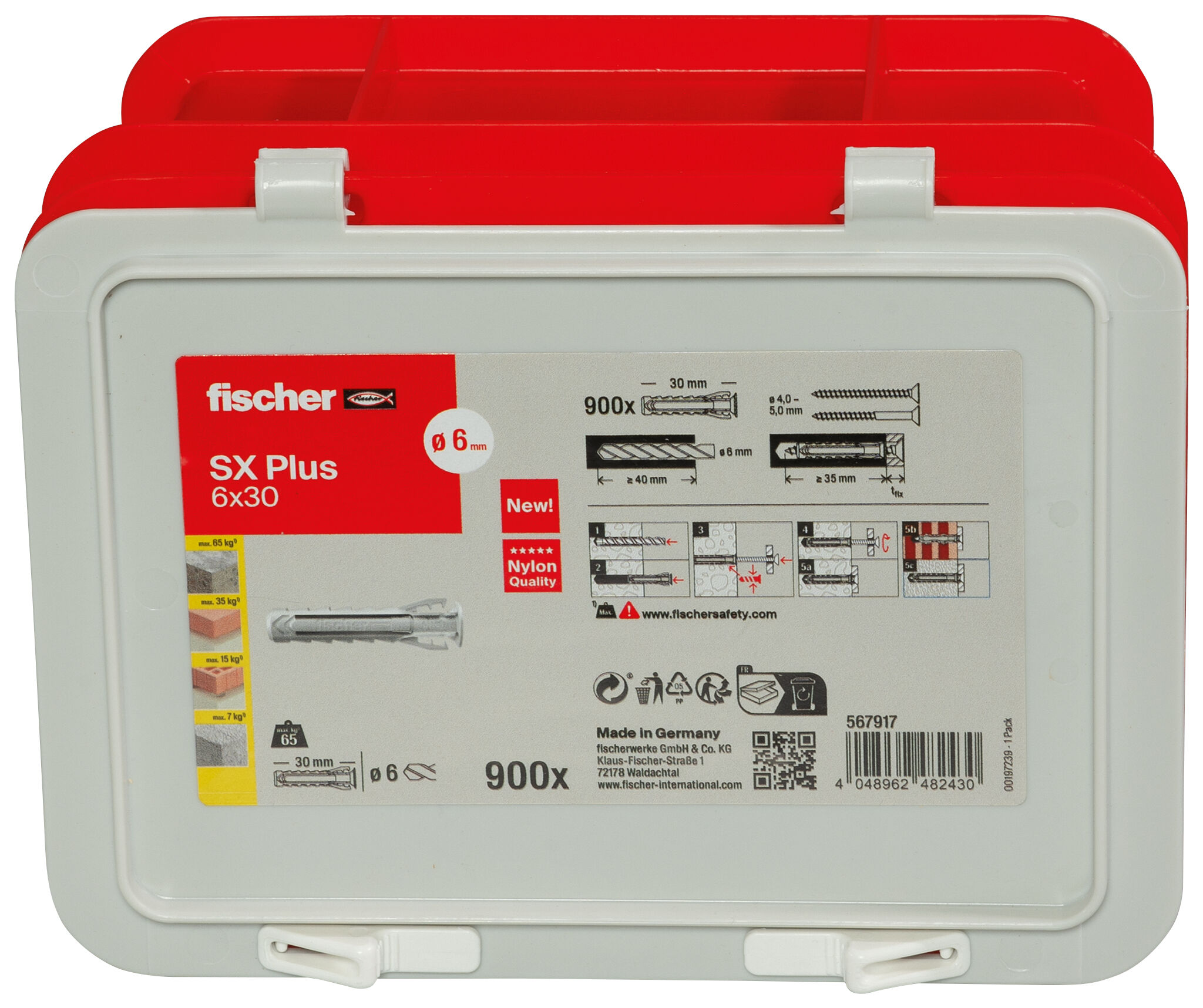 Packaging: "fischer plug SX Plus 6 x 30 box"