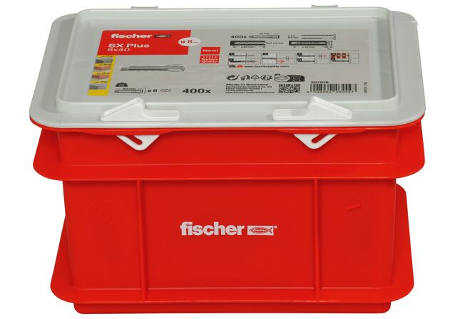 Packaging: "Chevilles à expansion SX Plus 8 x 40 Box"