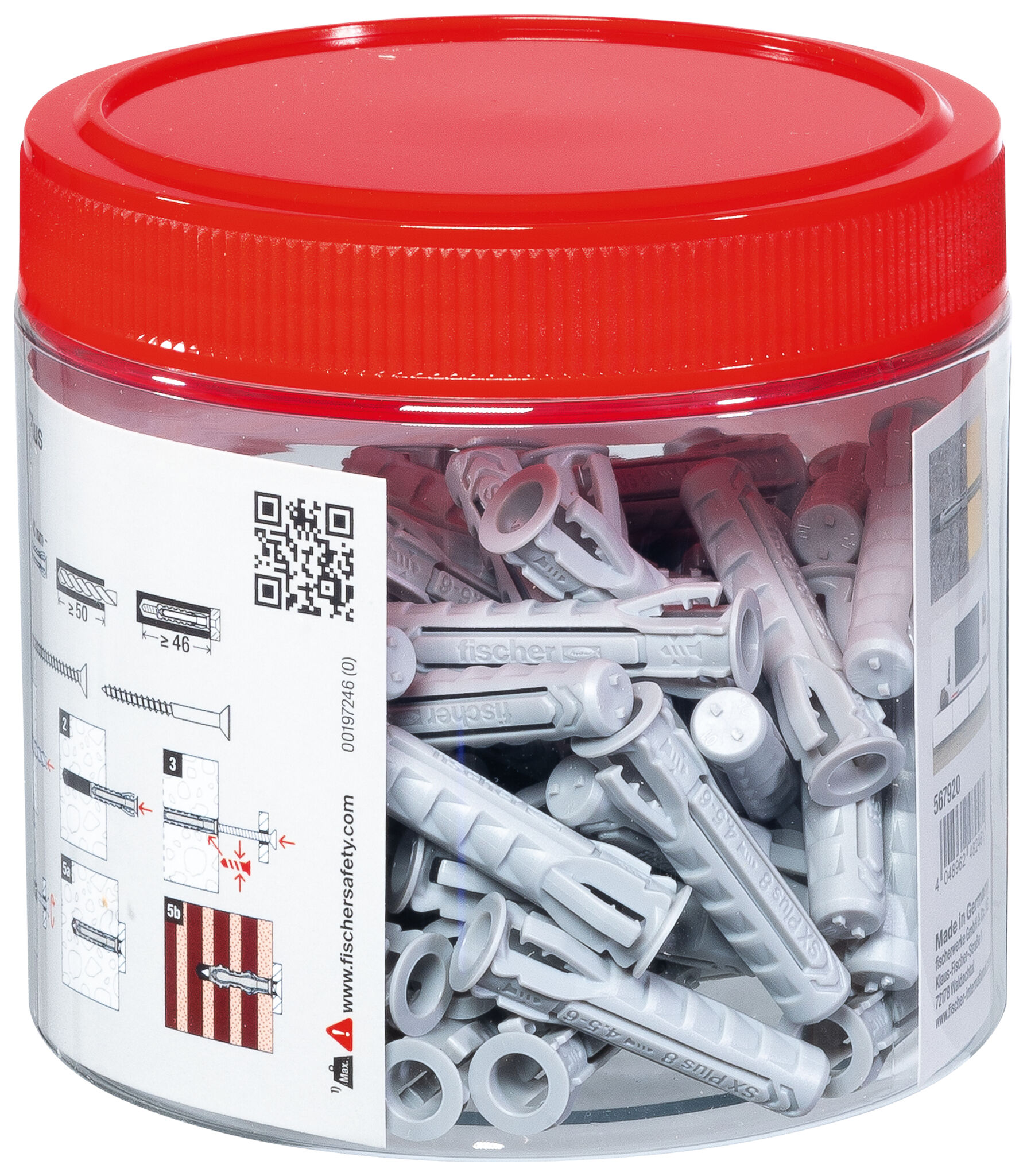 Verpackung: "fischer Spreizdübel SX Plus 8 x 40 Dose"