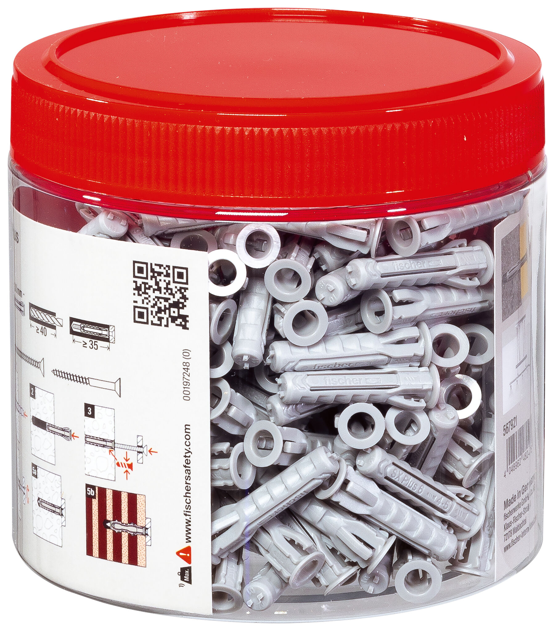 Verpackung: "fischer Spreizdübel SX Plus 6 x 30 Dose"