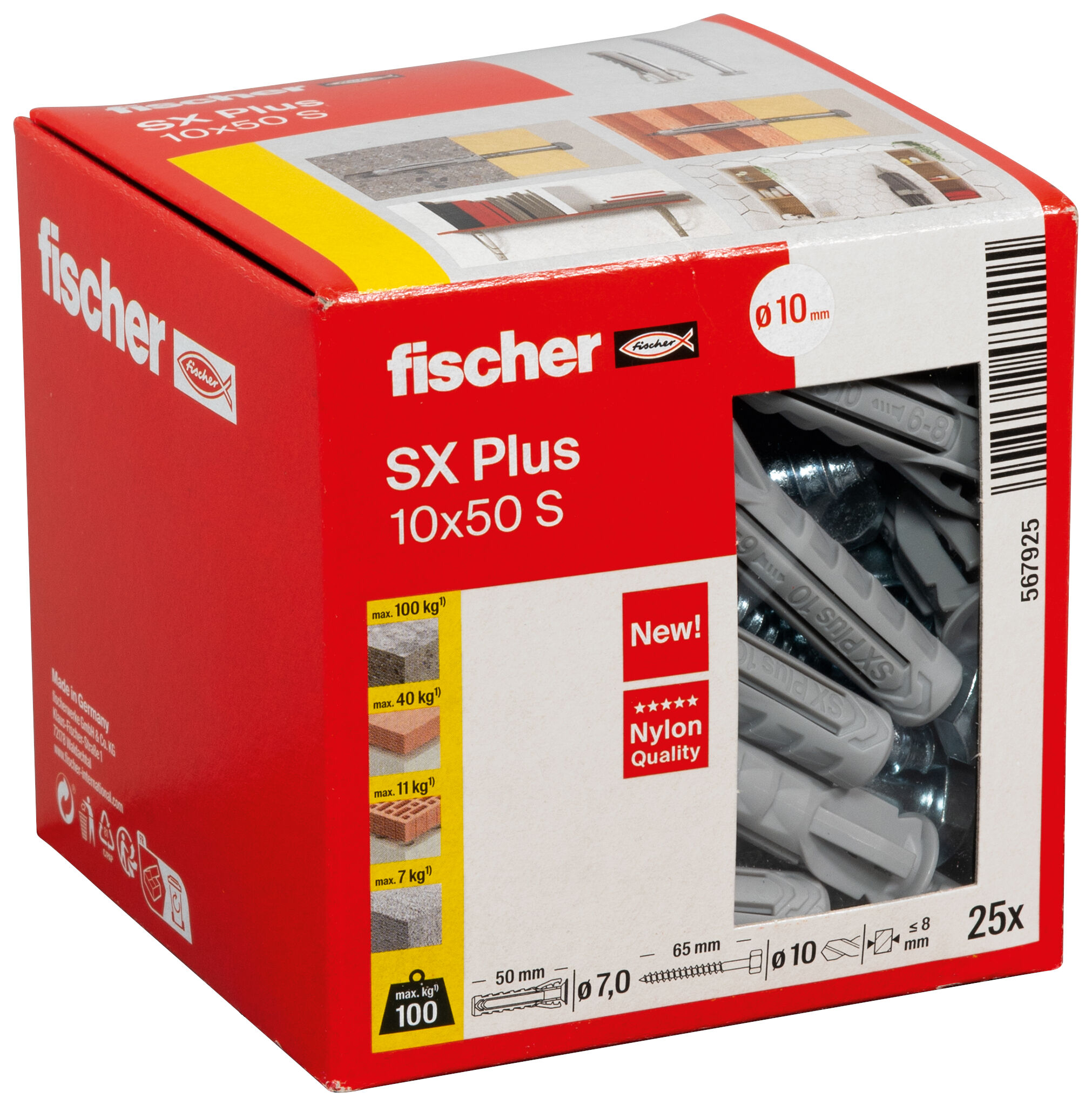 Packaging: "SX Plus 10 x 50 S"