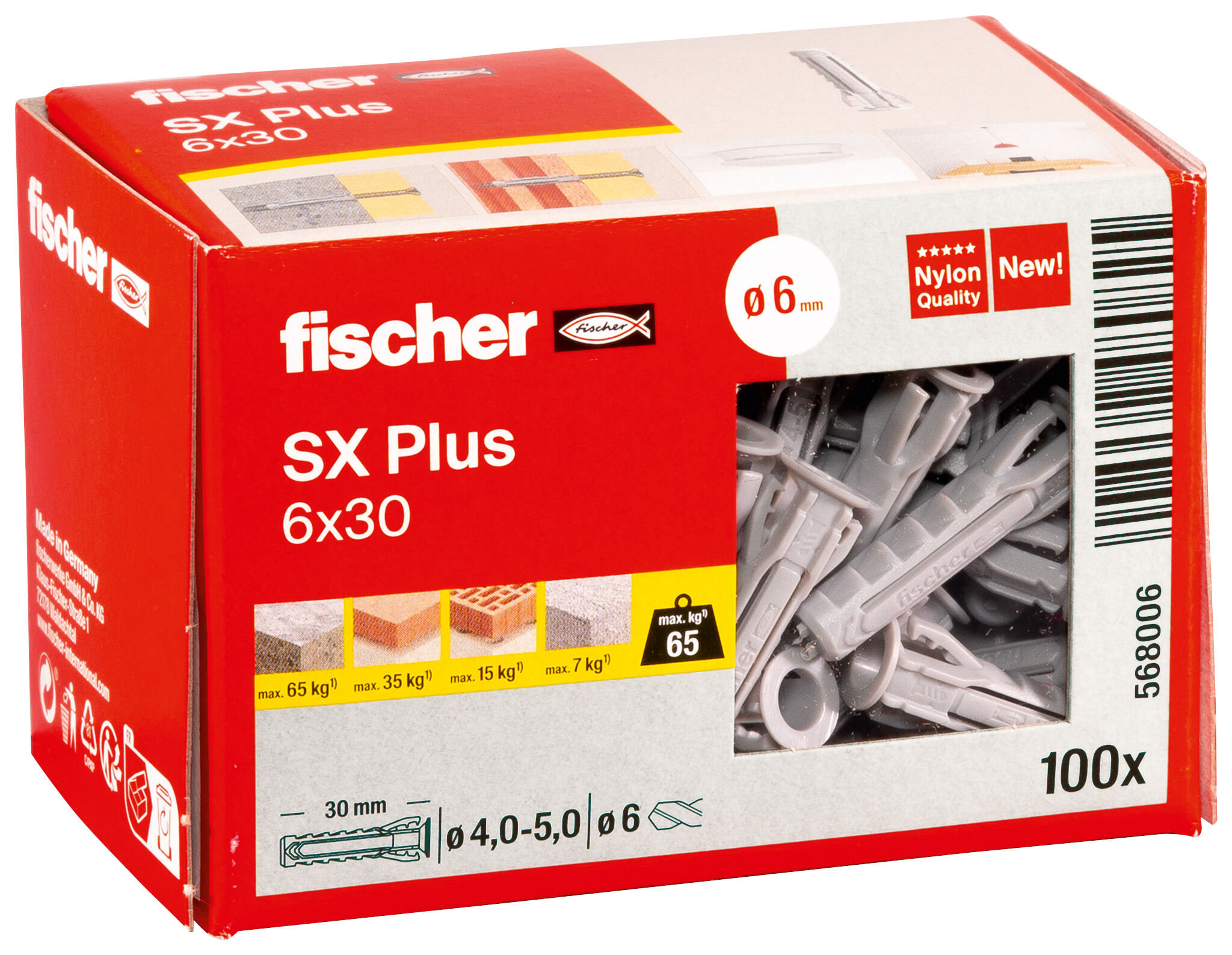 Verpackung: "fischer Spreizdübel SX Plus 6 x 30"