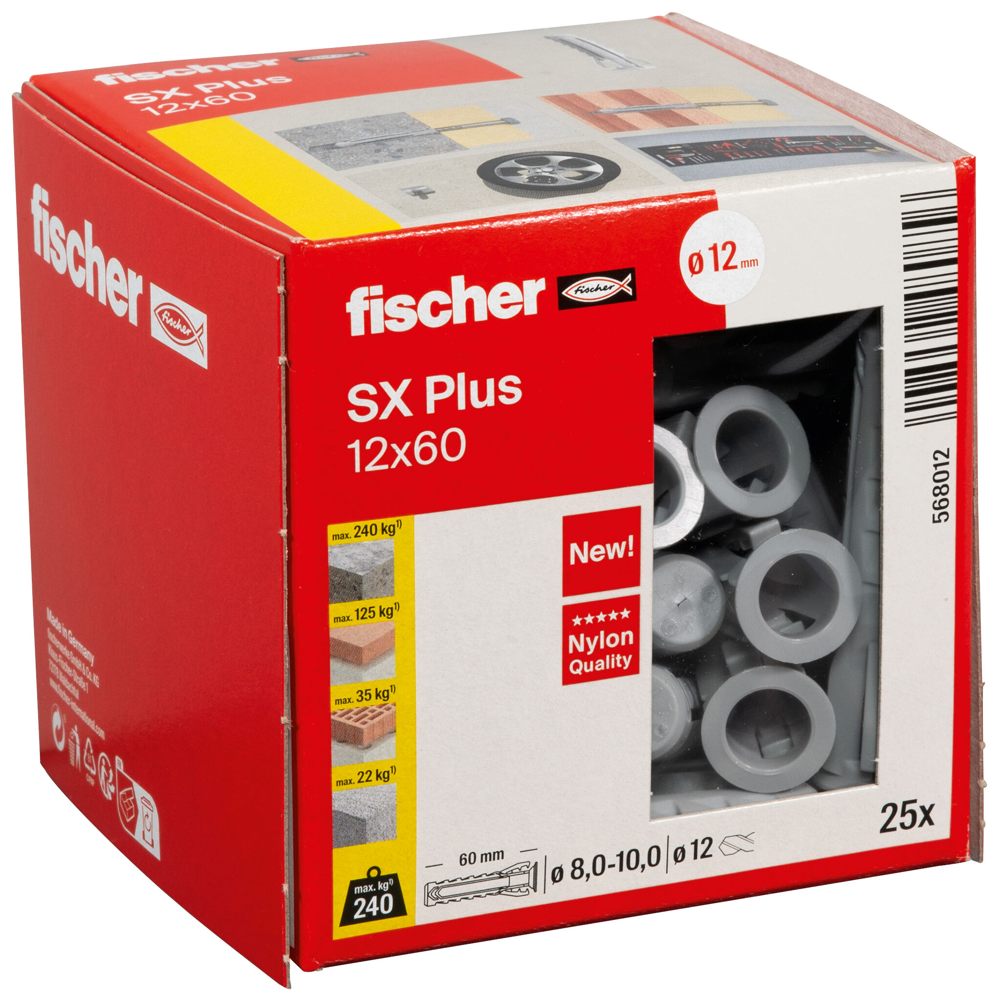 Verpackung: "fischer Spreizdübel SX Plus 12 x 60"