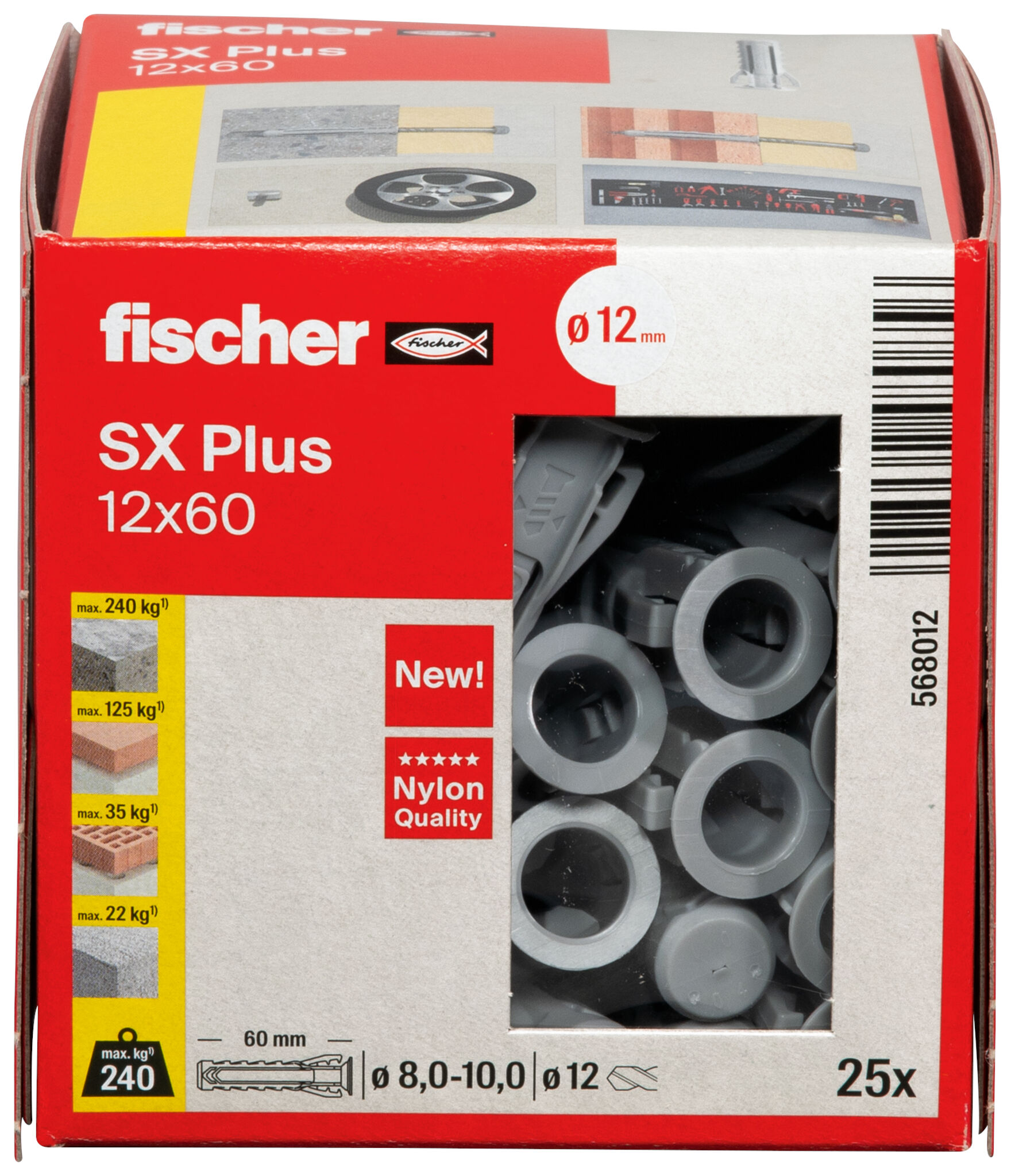 Verpackung: "fischer Spreizdübel SX Plus 12 x 60"