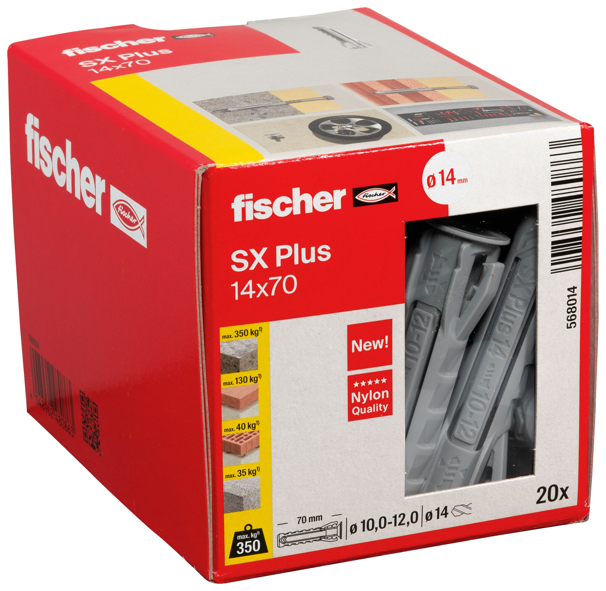 Verpackung: "fischer Spreizdübel SX Plus 14 x 70"