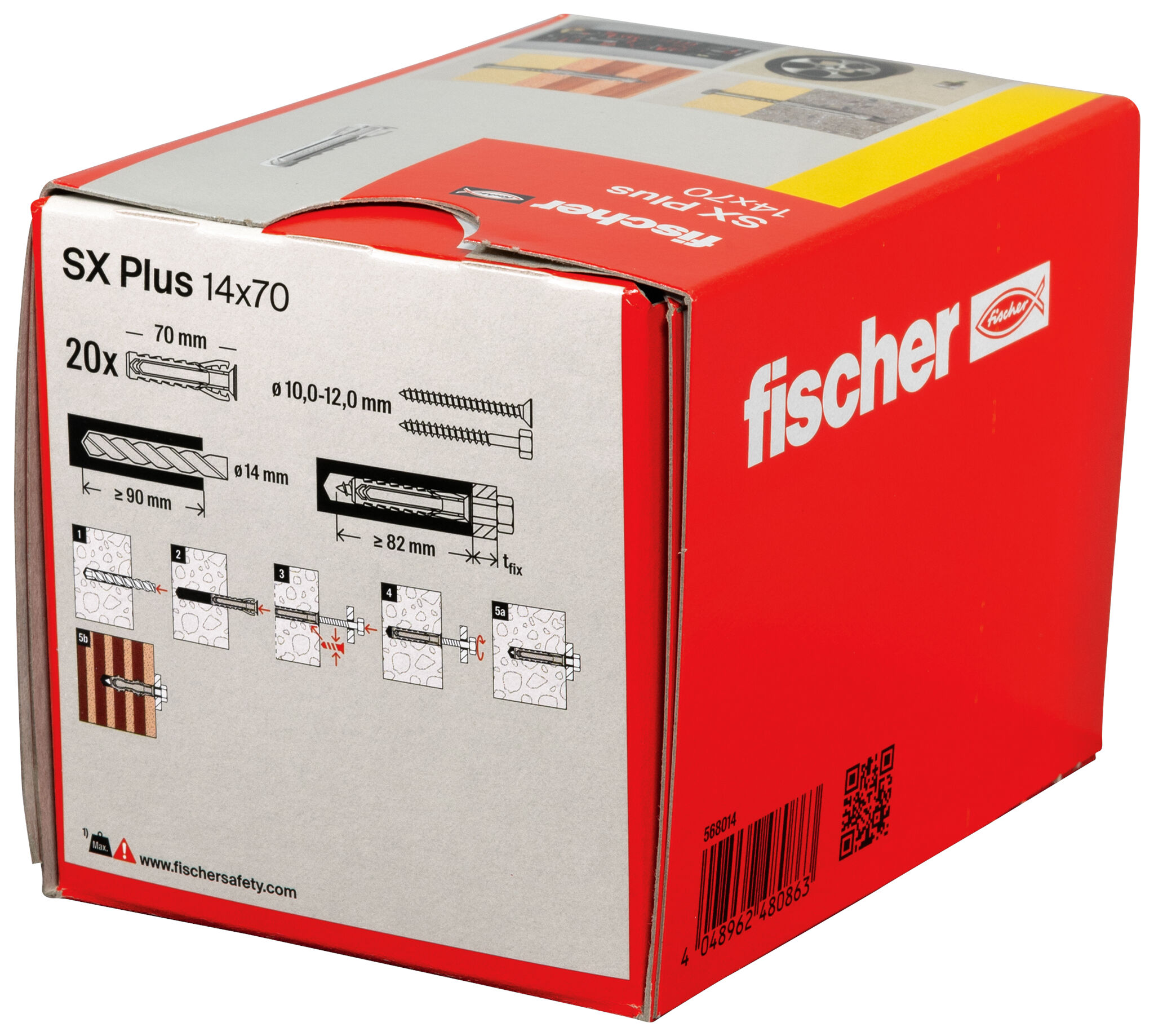 Verpackung: "fischer Spreizdübel SX Plus 14 x 70"