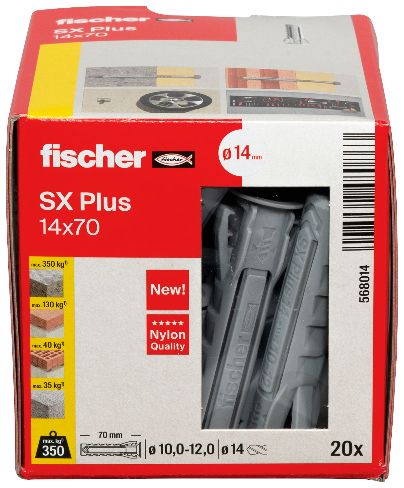 Verpackung: "fischer Spreizdübel SX Plus 14 x 70"