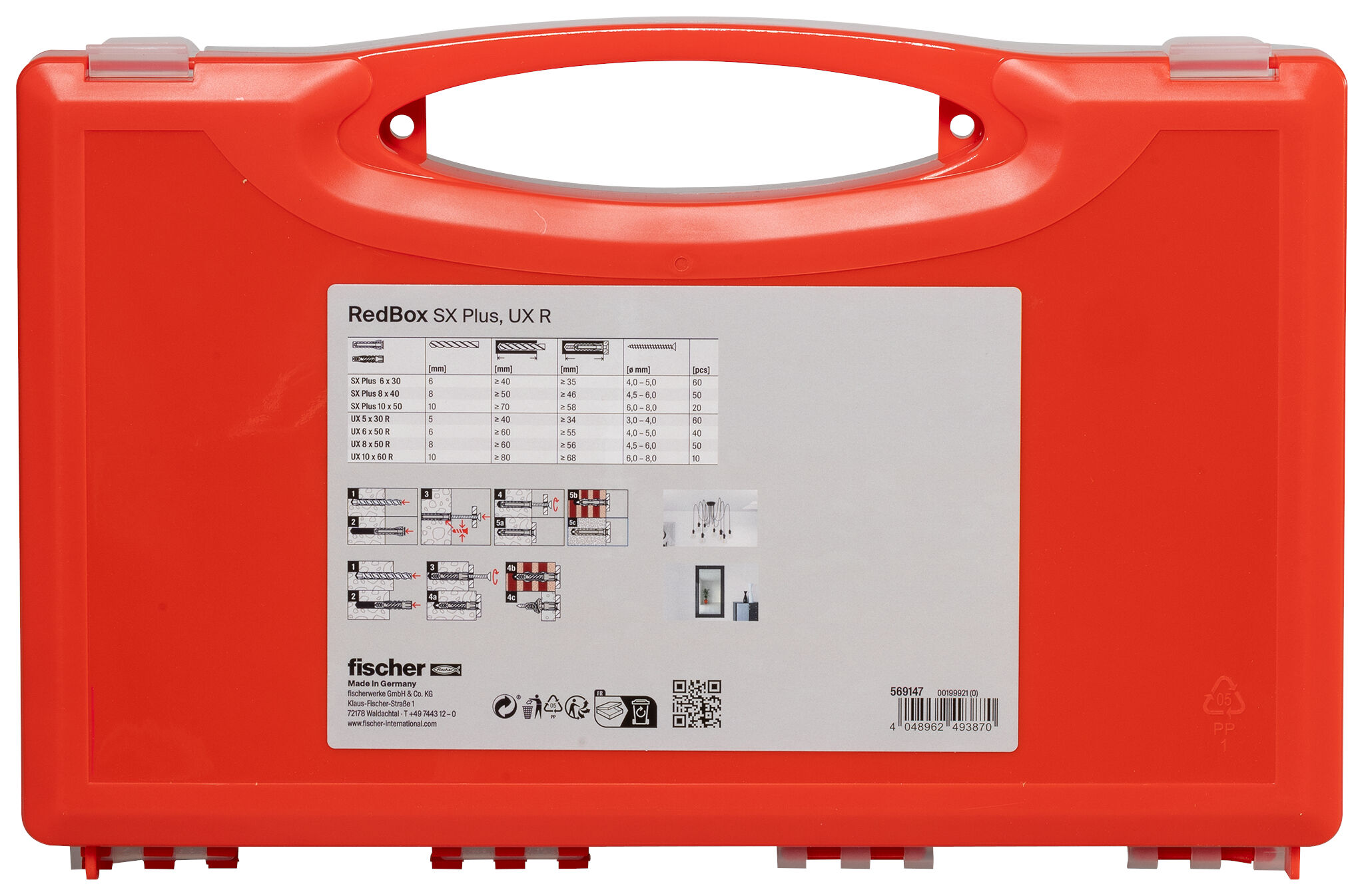 Packaging: "fischer Red-Box SX Plus / UX"
