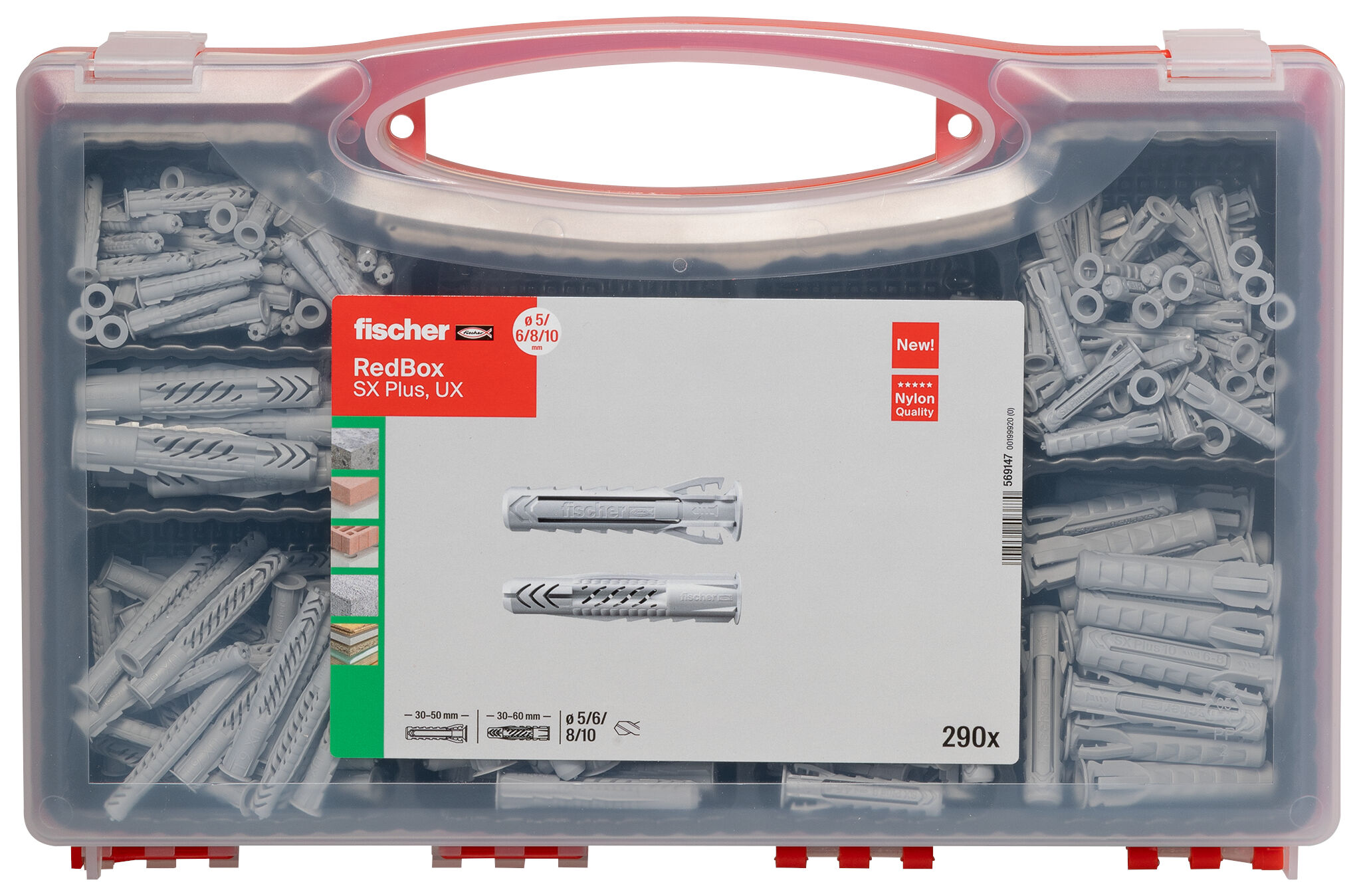 Packaging: "fischer Red-Box SX Plus / UX"