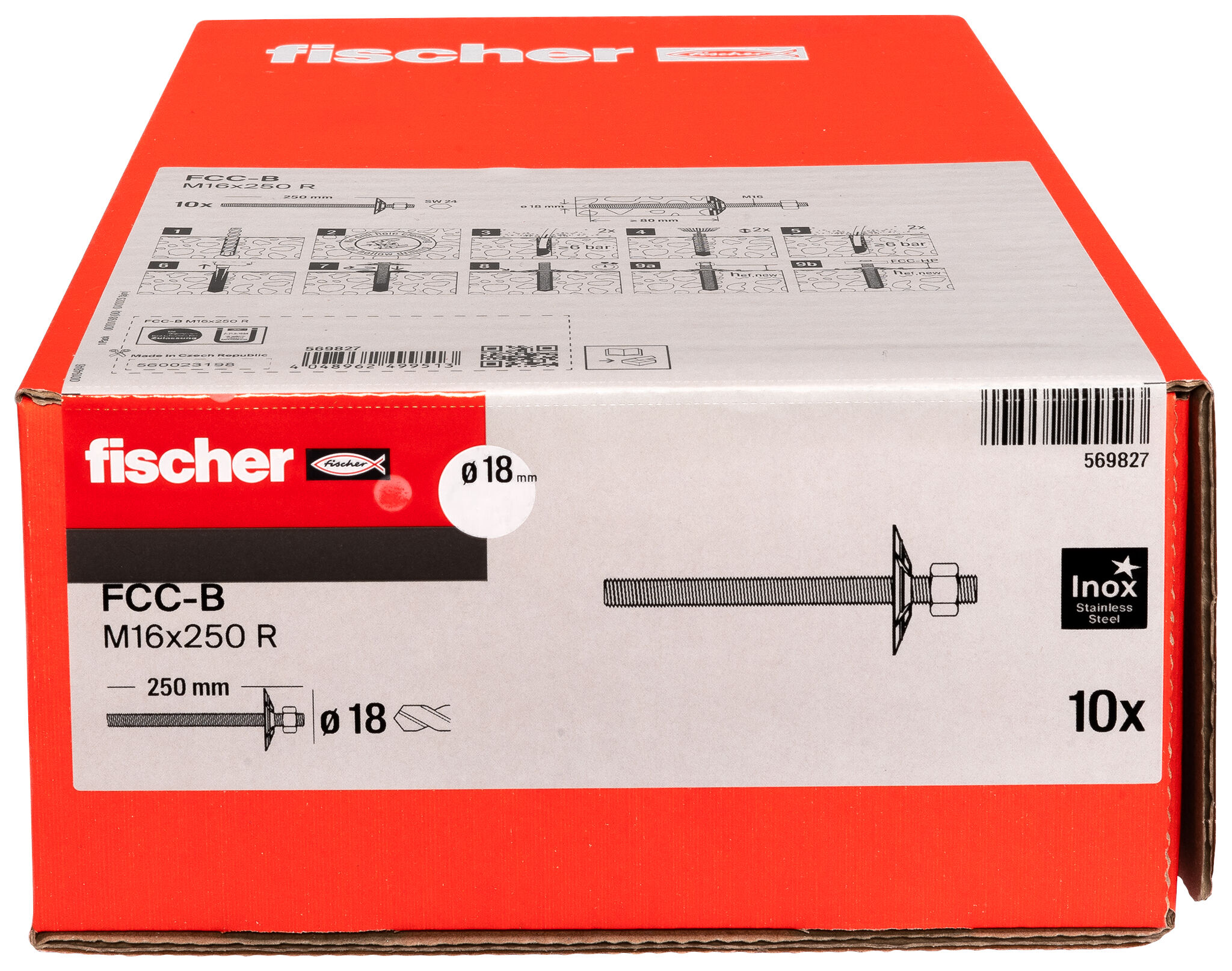 Packaging: "fischer Bridge cap anchor FCC-B M16 x 250 R"