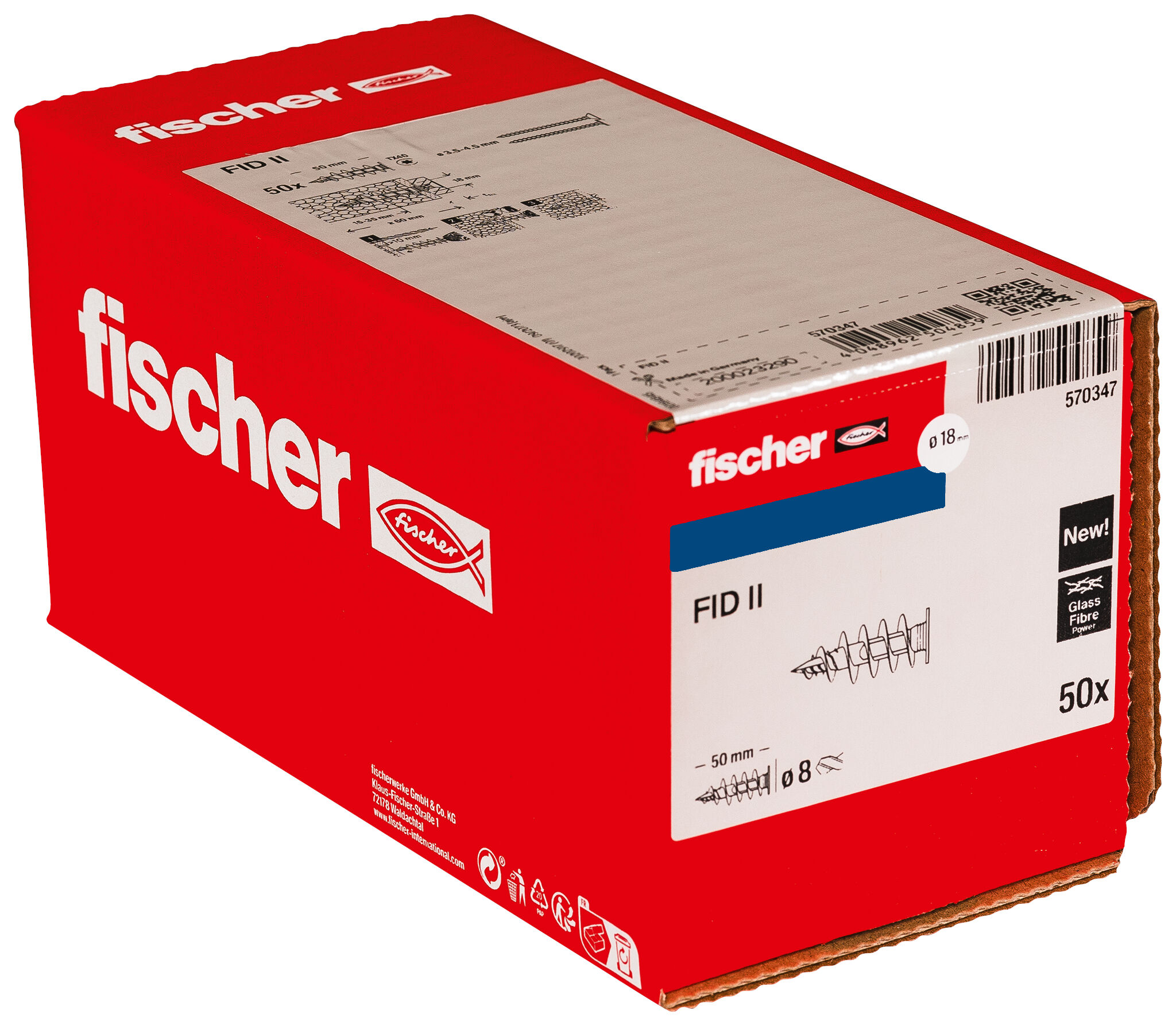 Packaging: "fischer Insulation fixing FID II"