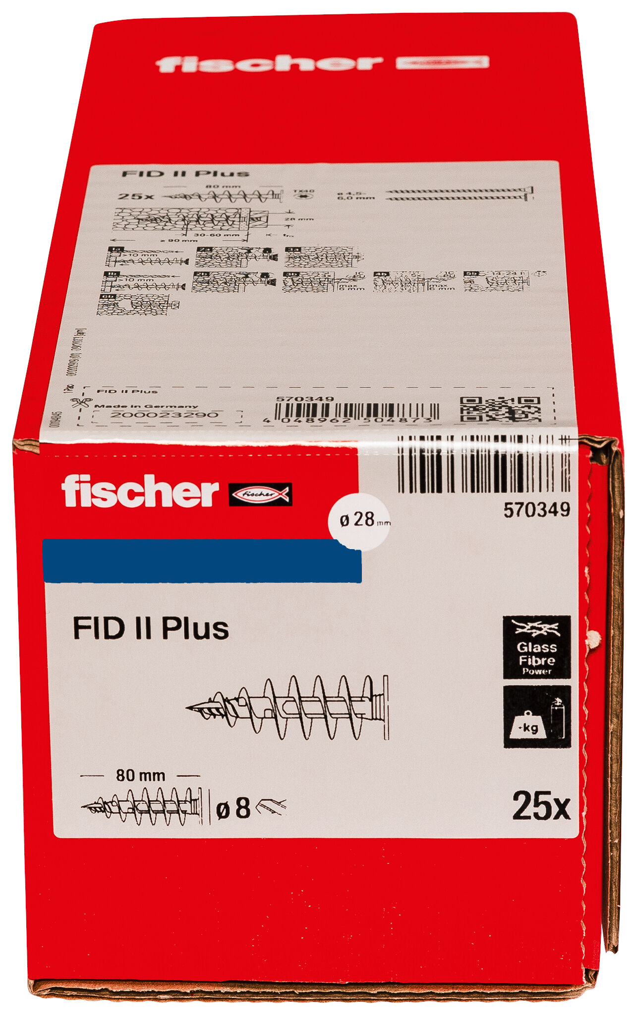 Verpackung: "fischer Dämmstoffdübel FID II Plus"
